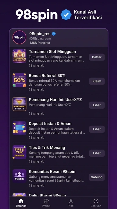 Kanal Resmi 98spin untuk Pengguna Android Indonesia