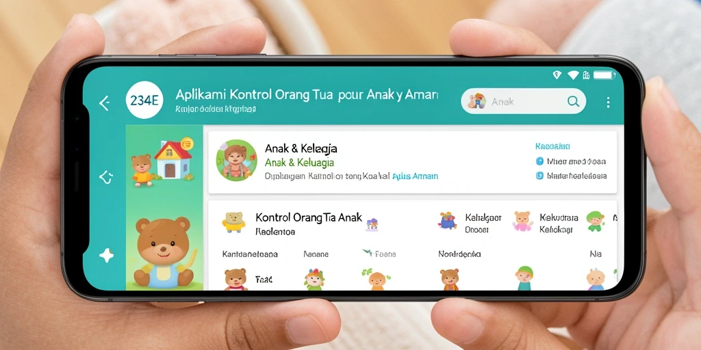 Antarmuka aplikasi 234E yang intuitif untuk kontrol orang tua.