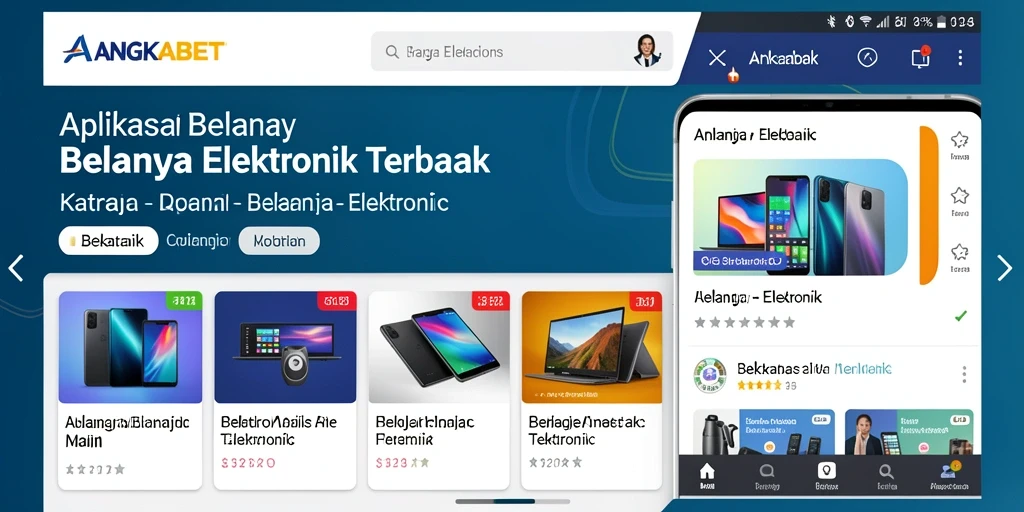 Antarmuka aplikasi ANGKABET yang sederhana dan menarik untuk belanja elektronik.