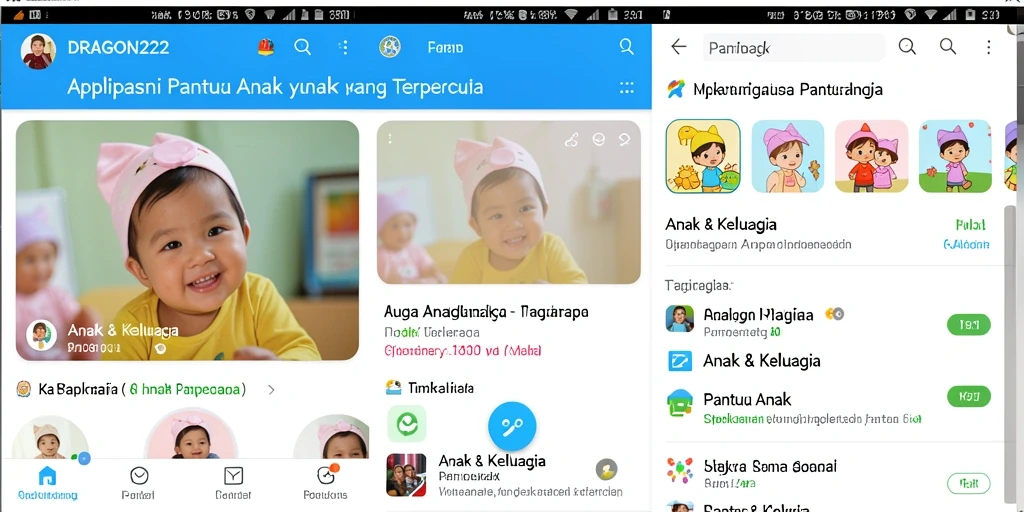 Menampilkan antarmuka pengguna DRAGON222 untuk pemantauan anak.