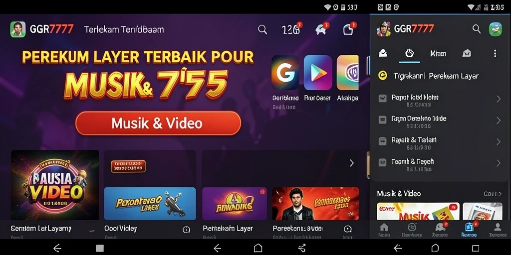 Antarmuka GGR7777 yang intuitif dan fungsional untuk Perekam Layar.