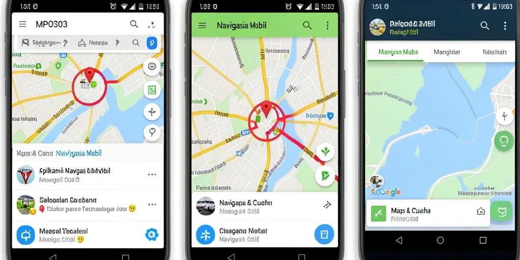Antarmuka aplikasi MPO303 menampilkan peta navigasi yang jelas dan informatif.
