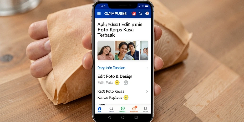 Tampilan antarmuka OLYMPUS88 untuk Edit Foto Kertas Kaca yang user-friendly.